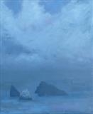 Boreray and Stac Lee by malize mcbride, Painting, Oil on canvas