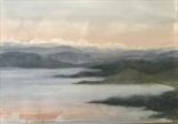 Winter Loch Ewe by malize mcbride, Painting, Watercolour on Paper